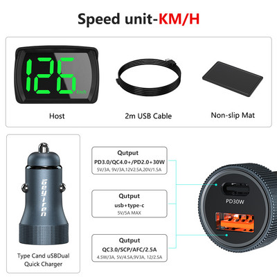 2023 új autós head-up kijelző Y03 GPS HUD digitális sebességmérő autó elektronikai tartozékok gyári közvetlen értékesítés KMH MPH minden Cas-hez