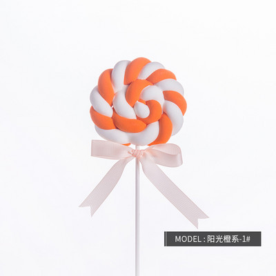 1 τεμ. Προσομοίωση Βαμβακερό γλειφιτζούρι Χαριτωμένο ψεύτικο ζαχαρωτό πολύχρωμο κέικ Μοντέλο επιδόρπιο Βιτρίνα καταστήματος Προβολή στηρίγματα Παιδική διακόσμηση πάρτι γενεθλίων