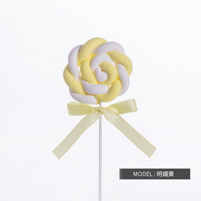 1 τεμ. Προσομοίωση Βαμβακερό γλειφιτζούρι Χαριτωμένο ψεύτικο ζαχαρωτό πολύχρωμο κέικ Μοντέλο επιδόρπιο Βιτρίνα καταστήματος Προβολή στηρίγματα Παιδική διακόσμηση πάρτι γενεθλίων