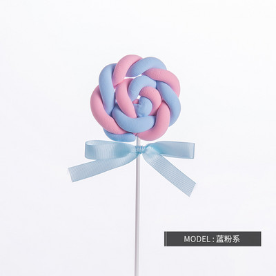 1 τεμ. Προσομοίωση Βαμβακερό γλειφιτζούρι Χαριτωμένο ψεύτικο ζαχαρωτό πολύχρωμο κέικ Μοντέλο επιδόρπιο Βιτρίνα καταστήματος Προβολή στηρίγματα Παιδική διακόσμηση πάρτι γενεθλίων