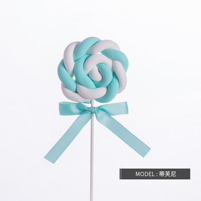 1 τεμ. Προσομοίωση Βαμβακερό γλειφιτζούρι Χαριτωμένο ψεύτικο ζαχαρωτό πολύχρωμο κέικ Μοντέλο επιδόρπιο Βιτρίνα καταστήματος Προβολή στηρίγματα Παιδική διακόσμηση πάρτι γενεθλίων