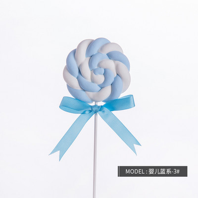 1 τεμ. Προσομοίωση Βαμβακερό γλειφιτζούρι Χαριτωμένο ψεύτικο ζαχαρωτό πολύχρωμο κέικ Μοντέλο επιδόρπιο Βιτρίνα καταστήματος Προβολή στηρίγματα Παιδική διακόσμηση πάρτι γενεθλίων