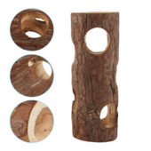 Φυσικό ξύλινο χάμστερ Ποντίκι Tunnel Tube Toy Δάσος Κοίλος κορμός δέντρου Φυσικό ξύλο Παιχνίδι άσκησης Tube Tunnel Ζώων