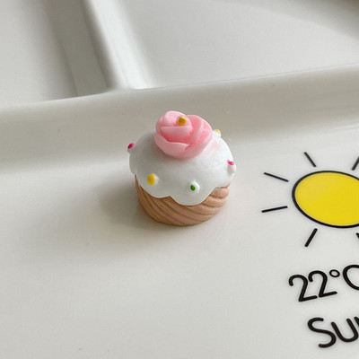 5 tk minisimulatsioon 3D lillekoogid lastele kingitused vaik võltsitud toidukaunistused miniatuursed koogid Kawaii isetegemise albumi tarvikud