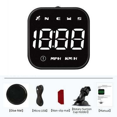Autós sebességmérő Smart Digital Alarm Reminder Meter G3 GPS HUD Heads Up Display HD autóelektronikai tartozékok