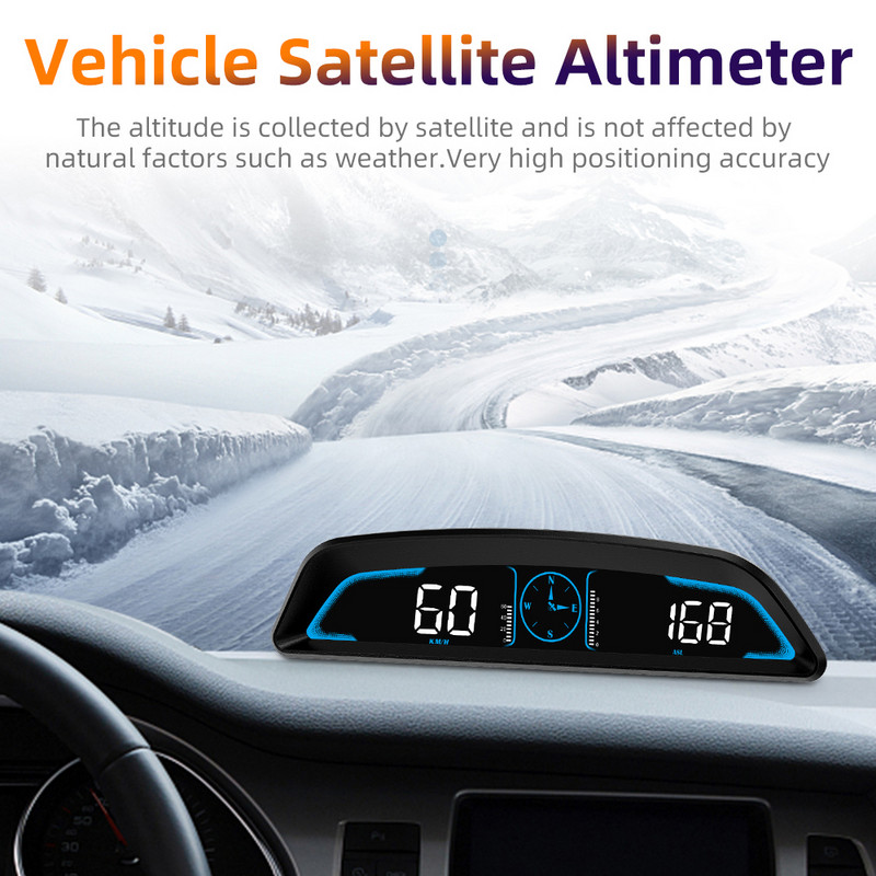 Autós sebességmérő Smart Digital Alarm Reminder Meter G3 GPS HUD Heads Up Display HD autóelektronikai tartozékok