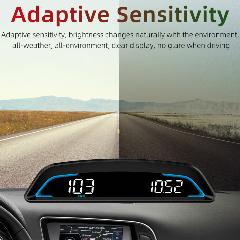 Autós sebességmérő Smart Digital Alarm Reminder Meter G3 GPS HUD Heads Up Display HD autóelektronikai tartozékok