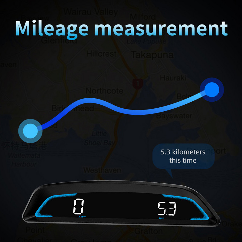 Autós sebességmérő Smart Digital Alarm Reminder Meter G3 GPS HUD Heads Up Display HD autóelektronikai tartozékok
