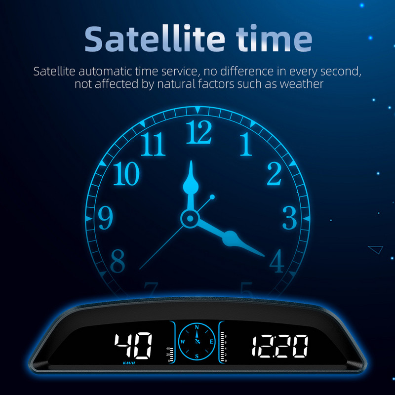 Autós sebességmérő Smart Digital Alarm Reminder Meter G3 GPS HUD Heads Up Display HD autóelektronikai tartozékok