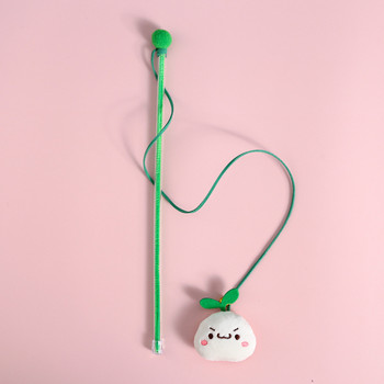 Котешка анимационна плюшена камбана Забавна котешка пръчка Еднорог Sun Flower Bean Sprout Pet Interactive Vocal Toy Cat Accessories Pet