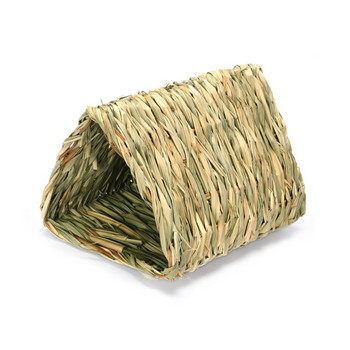Natural Straw Hamsters Cage Tunnel House Pet Straw Nest Rabbit Grass Bed Cage for Hamsters Hedgehogs Mouse Drop Shipping
