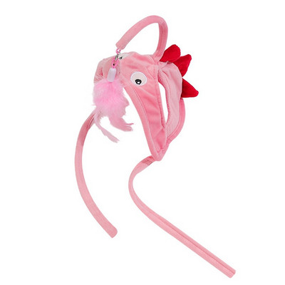 Διαδραστικά παιχνίδια για γάτες Ψάρεμα Κεφαλή κεφαλής Καπέλο Φτερά Tease Kitten Cats Καλύμματα κεφαλιού Αξεσουάρ για κατοικίδια που παίζουν μόνοι τους