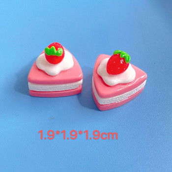 10 бр. Мини симулация 3D торти с плодови слоеве Фалшиви хранителни орнаменти Миниатюрна торта Kawaii Направи си сам Аксесоари за скрапбукинг Подаръци за деца