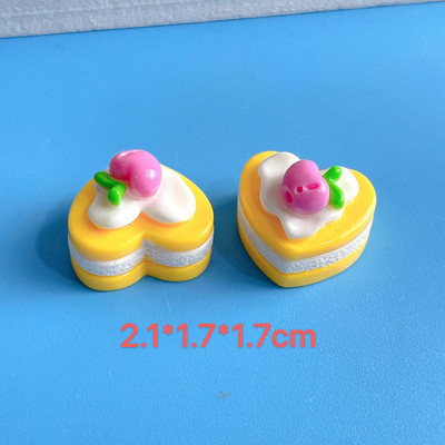 10db Mini szimuláció 3D Gyümölcsréteg Torták Hamis ételdíszek Miniatűr torták Kawaii Barkácsolás Scrapbooking Kiegészítők Gyermekajándékok