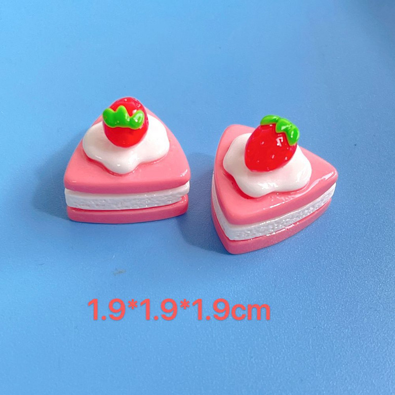 10db Mini szimuláció 3D Gyümölcsréteg Torták Hamis ételdíszek Miniatűr torták Kawaii Barkácsolás Scrapbooking Kiegészítők Gyermekajándékok