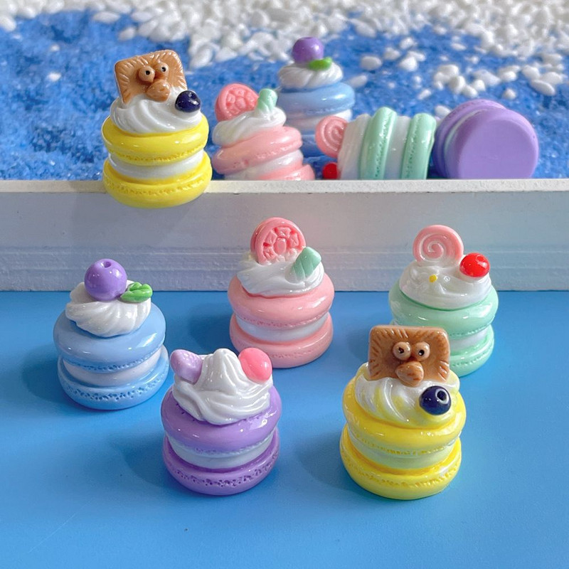 5 τμχ Τούρτα με στρώμα προσομοίωσης 2x2x2,3 εκ. Κέικ από ρητίνη Ψεύτικα στολίδια τροφίμων Μινιατούρα 3D κέικ κρέμας Kawaii DIY Αξεσουάρ Scrapbooking