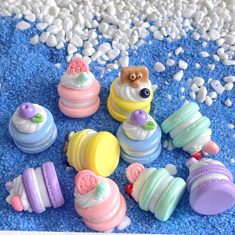 5 τμχ Τούρτα με στρώμα προσομοίωσης 2x2x2,3 εκ. Κέικ από ρητίνη Ψεύτικα στολίδια τροφίμων Μινιατούρα 3D κέικ κρέμας Kawaii DIY Αξεσουάρ Scrapbooking