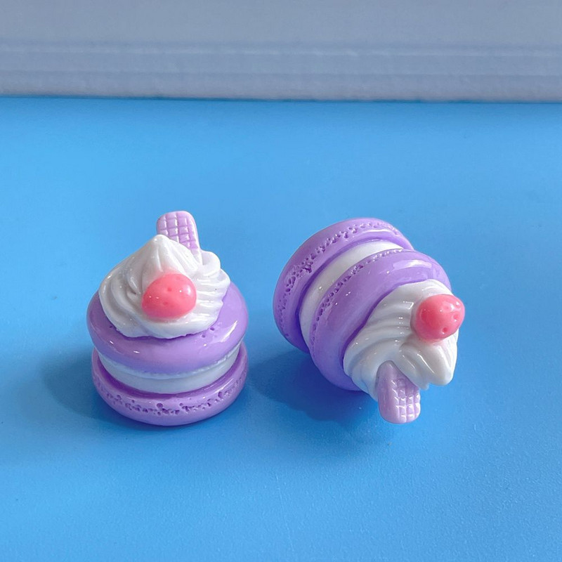 5 τμχ Τούρτα με στρώμα προσομοίωσης 2x2x2,3 εκ. Κέικ από ρητίνη Ψεύτικα στολίδια τροφίμων Μινιατούρα 3D κέικ κρέμας Kawaii DIY Αξεσουάρ Scrapbooking