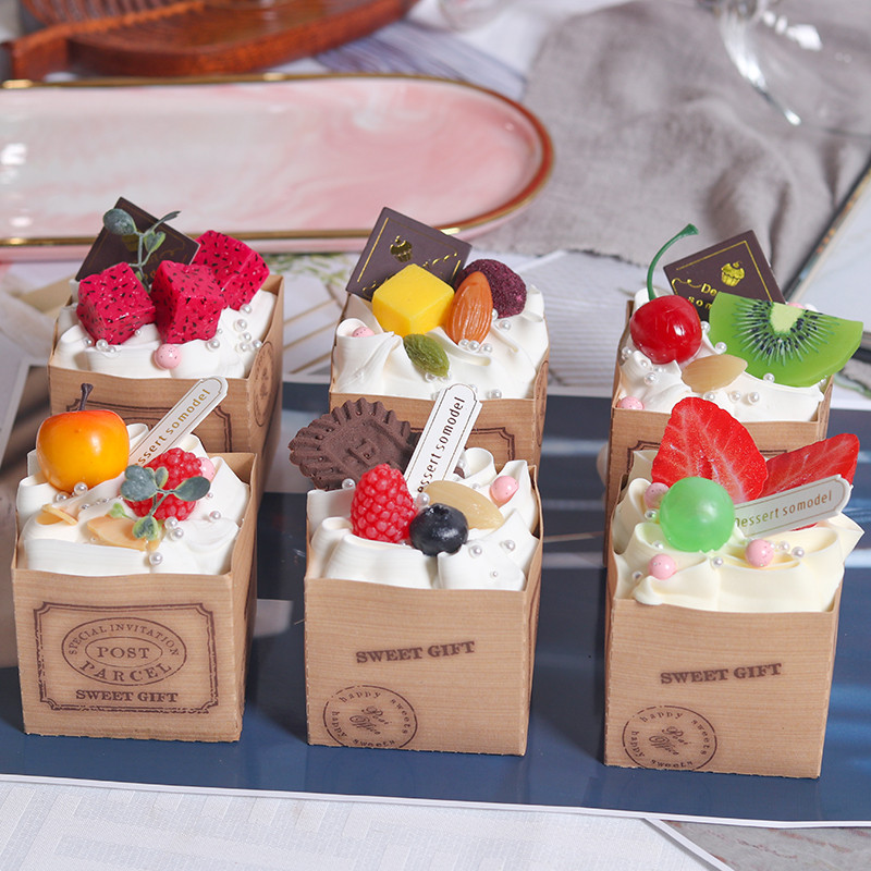 1PC Κύπελλο τεχνητών φρούτων για τούρτα Fake Food Decoration Photography Pro Food Simulation Cake Model Tea Table Decoration FCYY-060