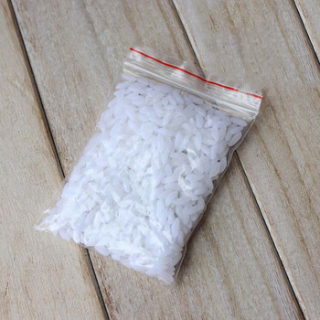 40g/σακούλα Προσομοίωση White Rice Lifelike PVC Μοντέλο Ρυζιού Προστατευτικά Οθόνης Τεχνητό ψεύτικο κόκκο ρυζιού DIY Ντουλάπα κουζίνας