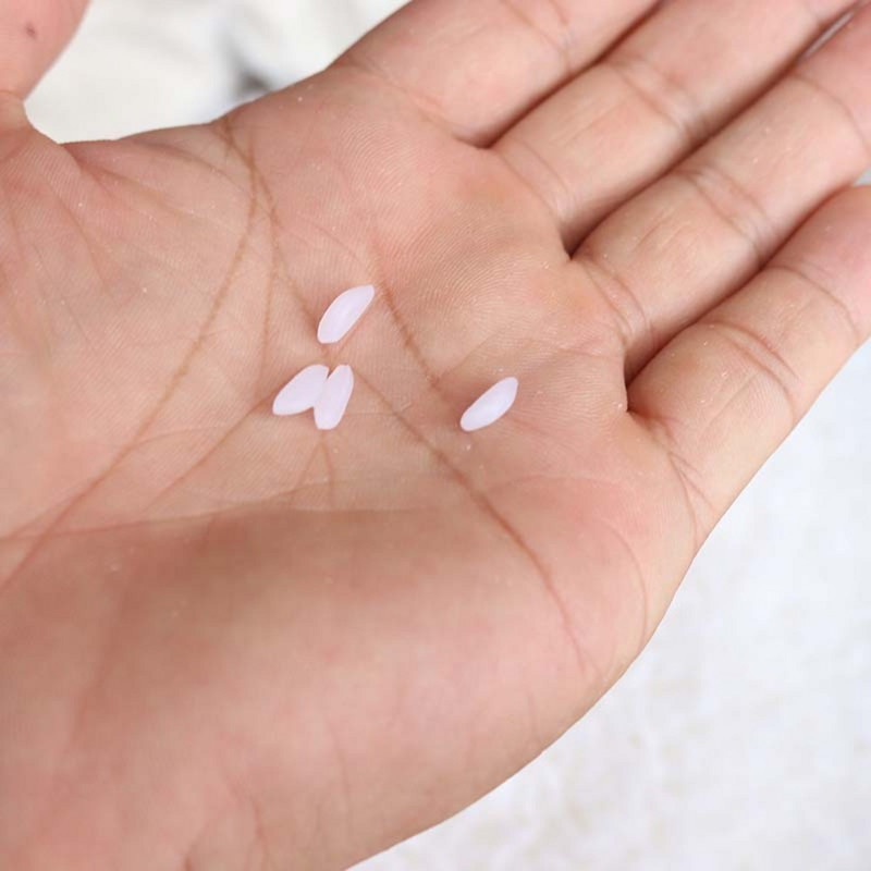 40g/zsák szimuláció fehér rizs élethű PVC rizs modell kijelző kellékek mesterséges hamis rizsszem barkács konyhaszekrény dekoráció