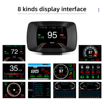 Αυτοκίνητο HUD OBD GPS Speedometer Display 8 Kinds Display Interface Car Smart Gauge Ψηφιακός μετρητής ταχύτητας Ηλεκτρονικά αξεσουάρ αυτοκινήτου