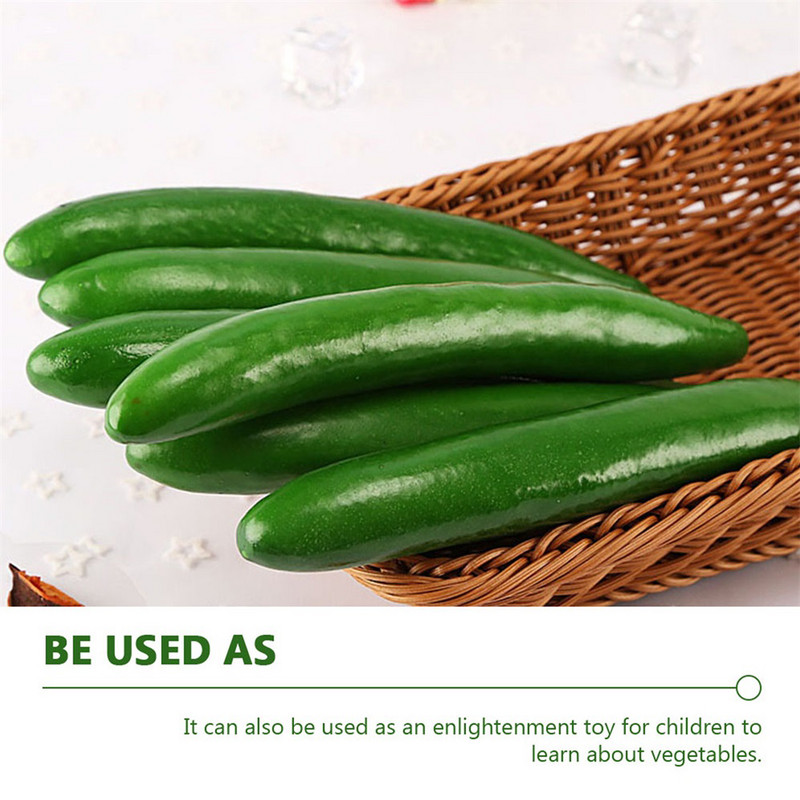 4 τμχ ψεύτικα παιχνίδια με λαχανικά Διακόσμηση τραπεζαρίας Μοντέλο φαγητού αγγούρι Πλαστικά λαχανικά Διακόσμηση Play Αξεσουάρ κουζίνας