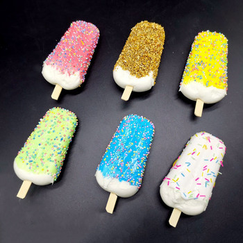 Симулационен модел Popsicle Готин и освежаващ летен фалшив сладолед Изкуствен сладолед Фотореквизит Декорация на витрина