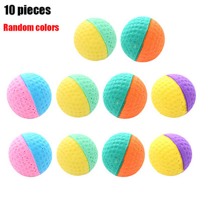 10 τεμάχια/Παρτίδα Παιχνίδια για κατοικίδια Λατέξ μπάλα για γάτα Παιχνίδι από αφρό μπάλα Φτερό γατάκι που παίζει γάτες μπάλα παιχνίδι Αστεία διαδραστικά παιχνίδια για κατοικίδια Αξεσουάρ για κατοικίδια