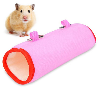 Hamster Cage Tunnel Hammock Ζεστό βελούδινο παιχνίδι χάμστερ με σωλήνα κρεβατιού μικρού ζώου Χάμστερ για κουνάβι αρουραίος Ινδικό χοιρίδιο