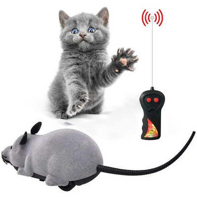 Cat Toys Interactive Electric Mouse Wireless Remote Control Simulation Animal Toys Funny Chasing Kitten Toy Cat Accessories Pet