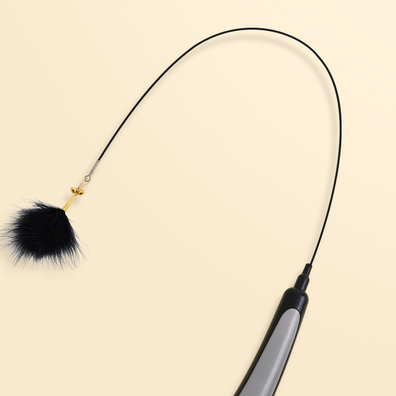 Funny Cat Stick Διαδραστικό παιχνίδι φτερό γάτας με ρυθμιζόμενο παιχνίδι με ραβδί γάτας για γατάκι που παίζει Teaser ραβδί παιχνίδι προμήθειες για κατοικίδια