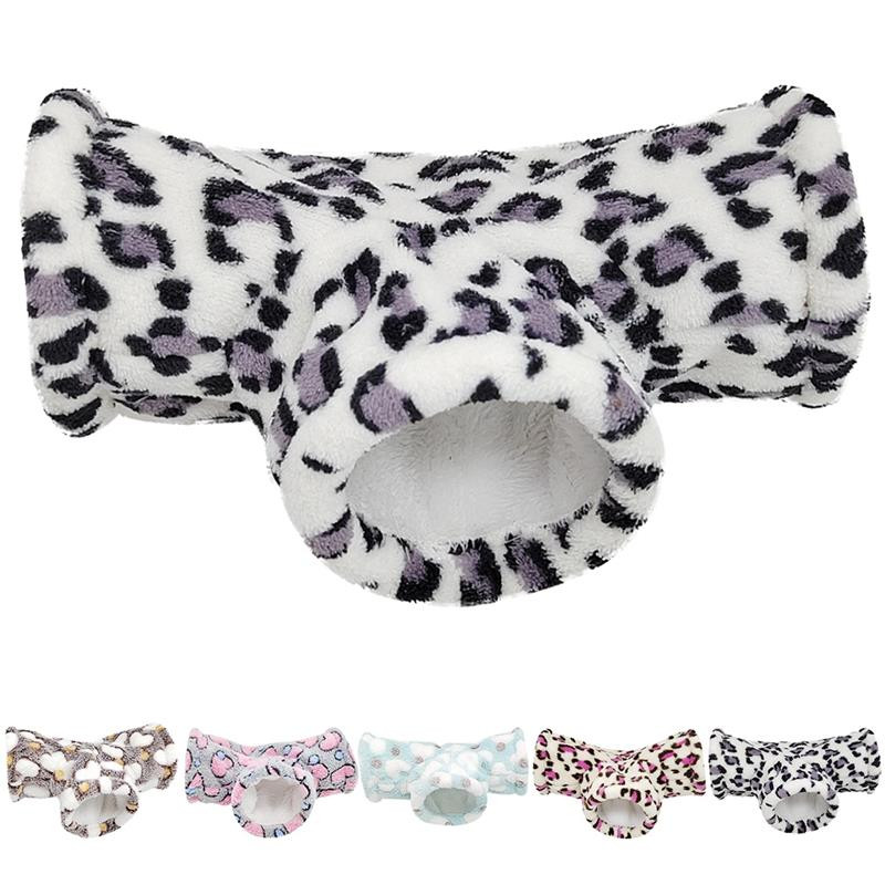 Κρεβάτι Hamster Toy Tunnel Ζεστό βελούδινο παιχνίδι χάμστερ Tube 3-Way Small Animal Tunnel Cage for Hamster Guinea Pig Small Animal