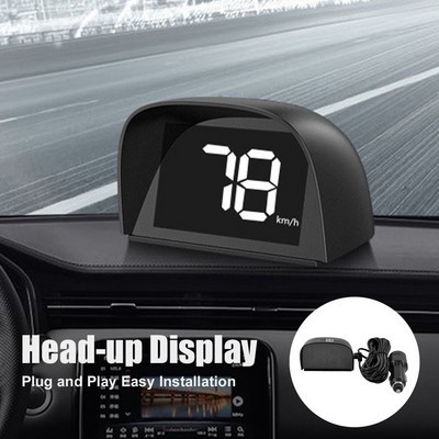 Universāls auto GPS HUD 5V USB Head Up displejs digitālais spidometrs cigarešu šķiltavas Plug&Play liela fonta KMH/MPH Auto piederumi