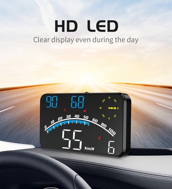 Για όλα τα αυτοκίνητα Ταχύμετρο Head Up Display Έξυπνο ψηφιακό αυτοκίνητο ενσωματωμένο υπολογιστή Αξεσουάρ ηλεκτρονικών αυτοκινήτων