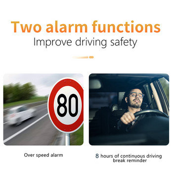 HUD GPS για ταχύμετρο Έξυπνη ψηφιακή υπενθύμιση συναγερμού Οθόνη Ηλεκτρονικά Αξεσουάρ αυτοκινήτου Ενσωματωμένο Υπολογιστή Αυτοκίνητο