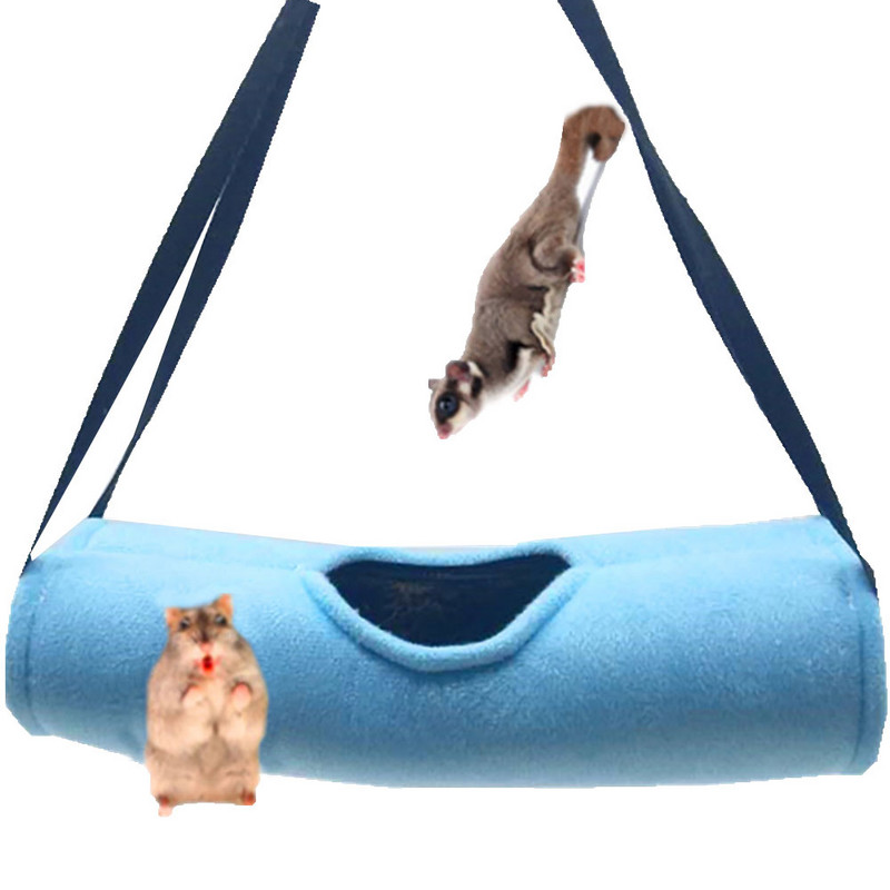 Puha meleg alagút hörcsögház kisállat alvó játék ketrecben függő hinta függőágy