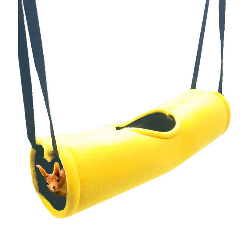 Puha meleg alagút hörcsögház kisállat alvó játék ketrecben függő hinta függőágy