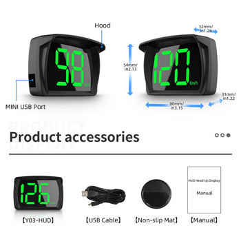 GPS αυτοκινήτου HUD USB Head-Up Display Ψηφιακό ταχύμετρο για φορτηγά λεωφορεία EVs USB Plug and Play