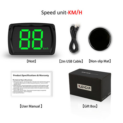 Auto GPS HUD USB Head-Up Display digitaalne spidomeeter veoautodele bussidele EV-dele USB Plug and Play