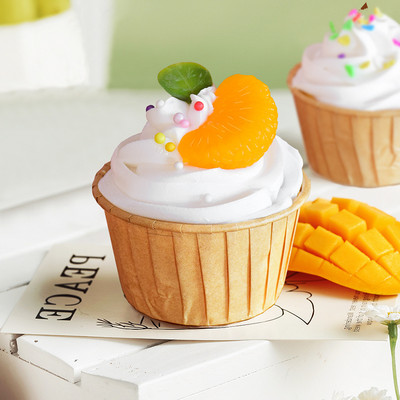 Fake Cup Cake for Fridge Magnet Decoration 4 Design Artificial Mousse Cake Fake Food Display