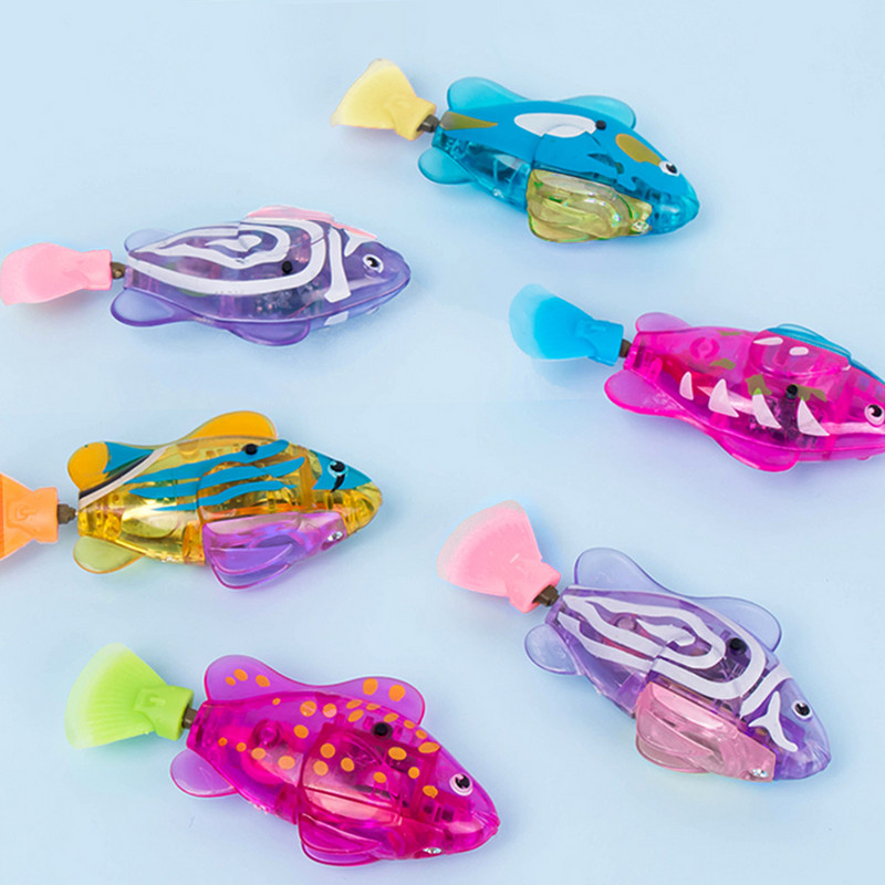 Cat Interactive Toy Pet Kitten LED Light Ρομπότ ψαριών κολύμβησης Παιχνίδι ψαριών για εκπαίδευση γατών και βοηθήματα συμπεριφοράς Παιχνίδια Αξεσουάρ για γάτες