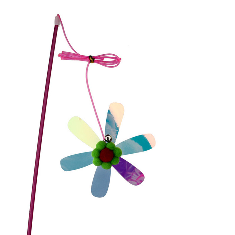 Χαριτωμένα παιχνίδια εντόμων για γάτες Smiley Teasing Wand Kitten Fishing Rod Interactive Training Feather Butterfly Funny Cat Stick Pet Supplies