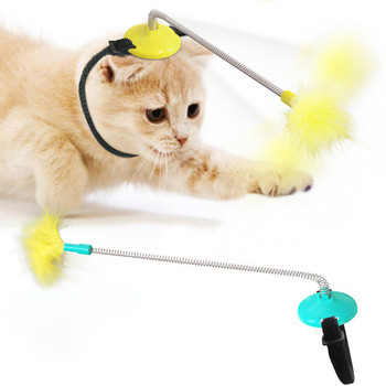 Legendog Funny Feather Teaser Stick Head-Mounted Relieve Boredom Plastic Interactive Pet Collar Toy For Cat Kitten Accessories