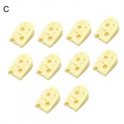 10db Élelmiszer Sajtos Torta készlet Babák Konyhai Kiegészítők Játékok Babaház Miniatűr