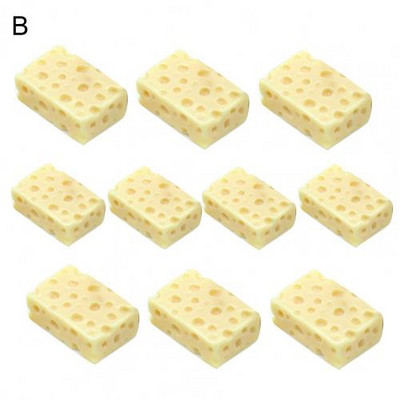 10db Élelmiszer Sajtos Torta készlet Babák Konyhai Kiegészítők Játékok Babaház Miniatűr