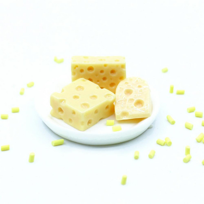 10db Élelmiszer Sajtos Torta készlet Babák Konyhai Kiegészítők Játékok Babaház Miniatűr