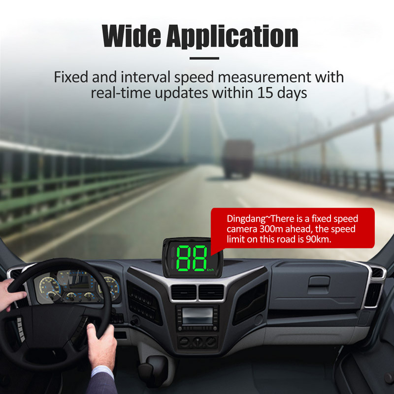 GPS HUD digitális sebességmérő Plug and Play minden autóhoz Nagy betűtípus KMH MPH autós kiegészítők