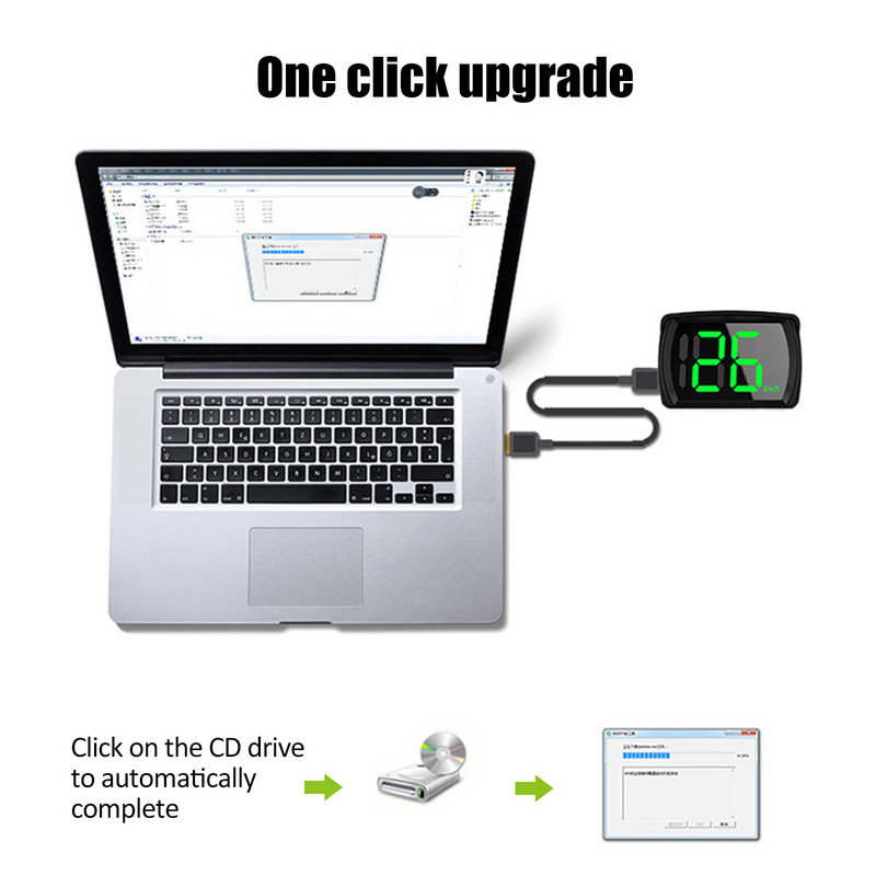 GPS HUD digitális sebességmérő Plug and Play minden autóhoz Nagy betűtípus KMH MPH autós kiegészítők