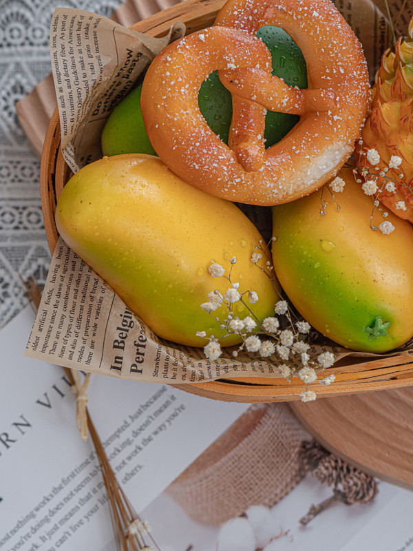 Szimulációs Fruit Mango Model Aomang Agravated Stúdió Vázlatok Ételforgatás Kellékek Tej Tea Ablakdísz Díszek